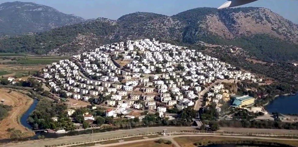 Incebel - Dalaman Aerial view of the Incebel holiday village in Dalaman, taken from an airplane.